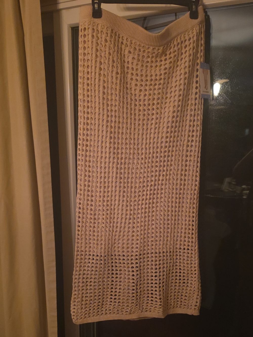 Steve Madden Beige Crochet Maxi Skirt